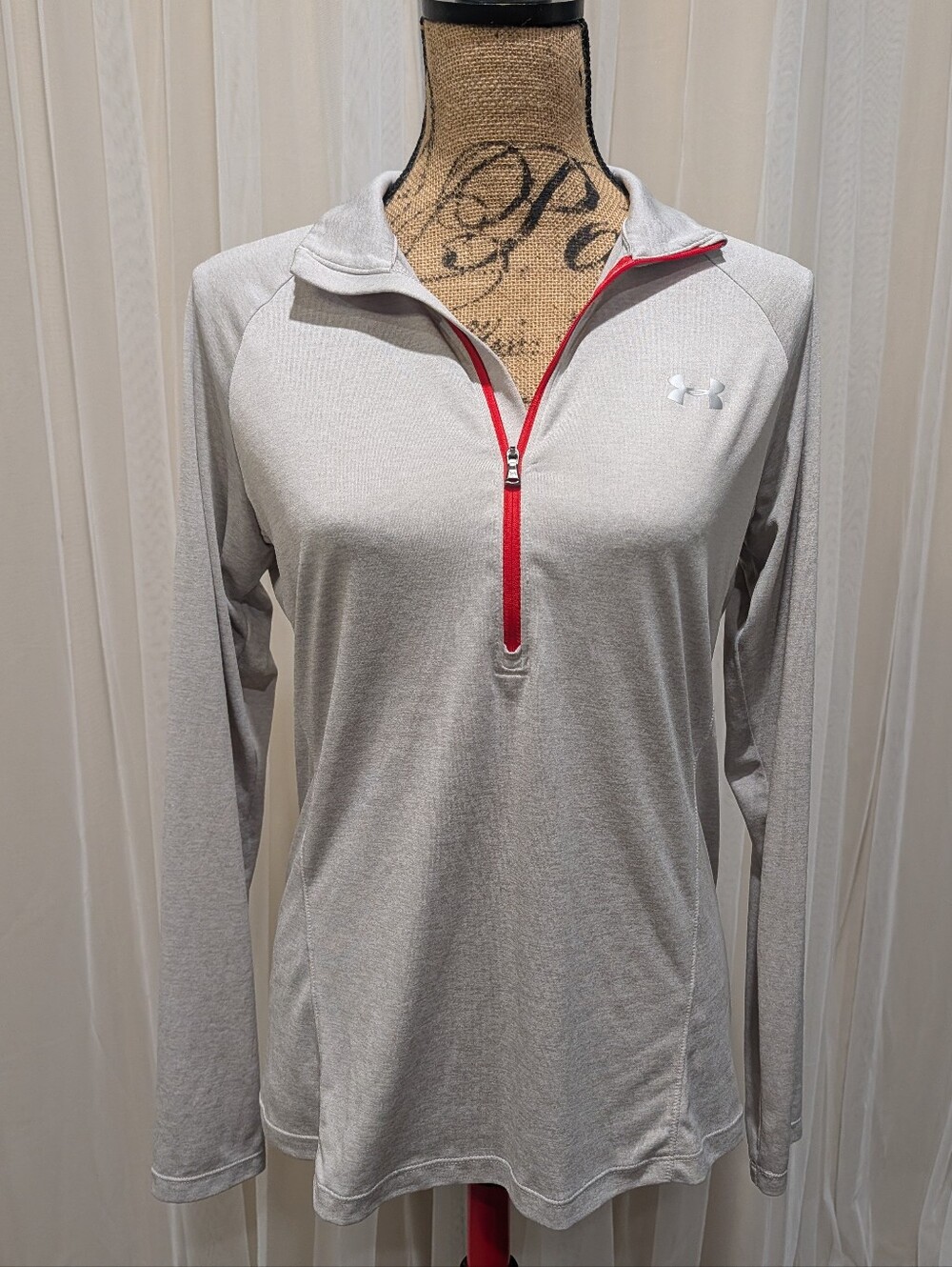 Under Armour Long- Half-Zip Pullover with Red Zip